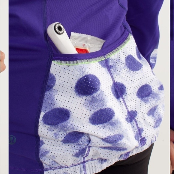 Lululemon Presta Packable Shirket Seaside Dot White / Bruised Berry Size 4 - Picture 6 of 15